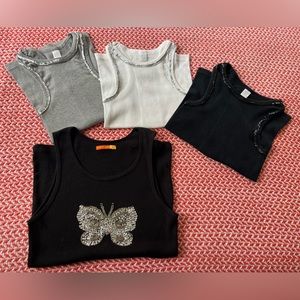✨Lot of 4 sparkly tank tops✨